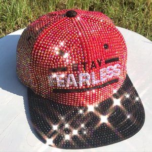 Authentic Wrestling WWE Nikki Bella Twins "Fearless" Bedazzled Gem Sparkle Hat
